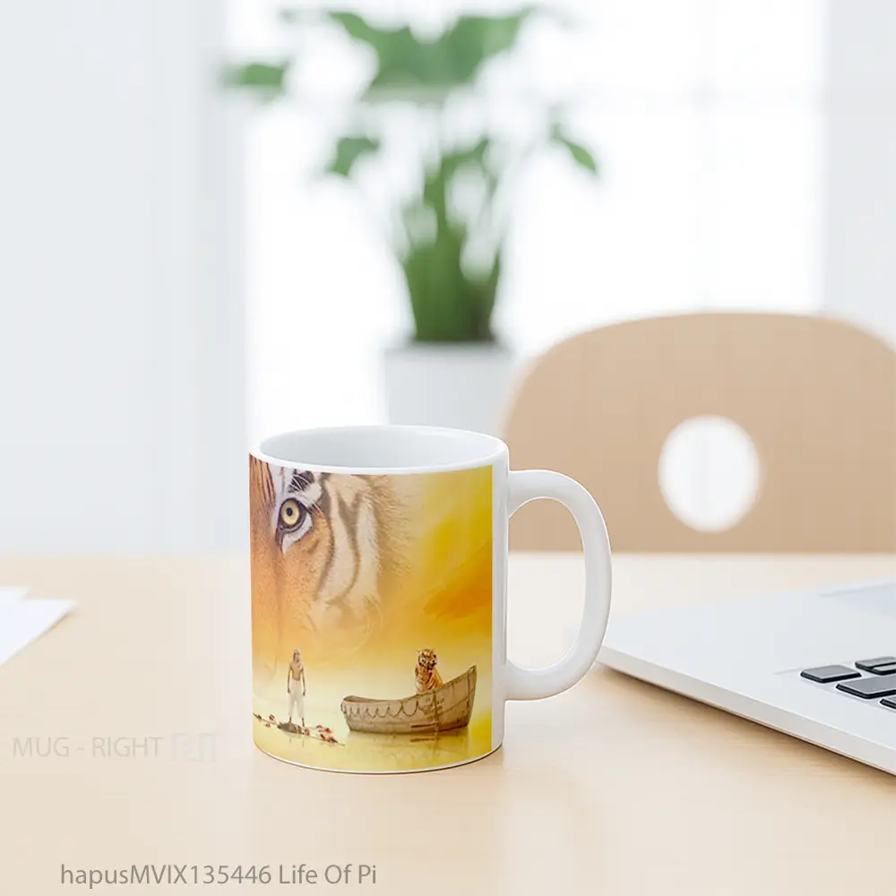 Mug Life Of Pi Gelas Keramik Unik - All-side / Desain