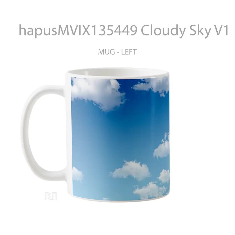 Mug Cloudy Sky V1 Gelas Pemandangan Alam - All-side / Desain