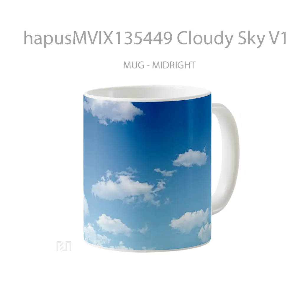 Mug Cloudy Sky V1 Gelas Pemandangan Alam - All-side / Desain