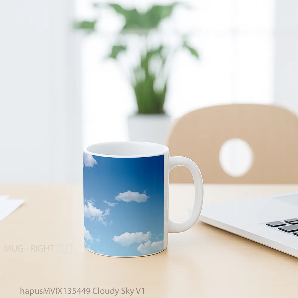 Mug Cloudy Sky V1 Gelas Pemandangan Alam - All-side / Desain