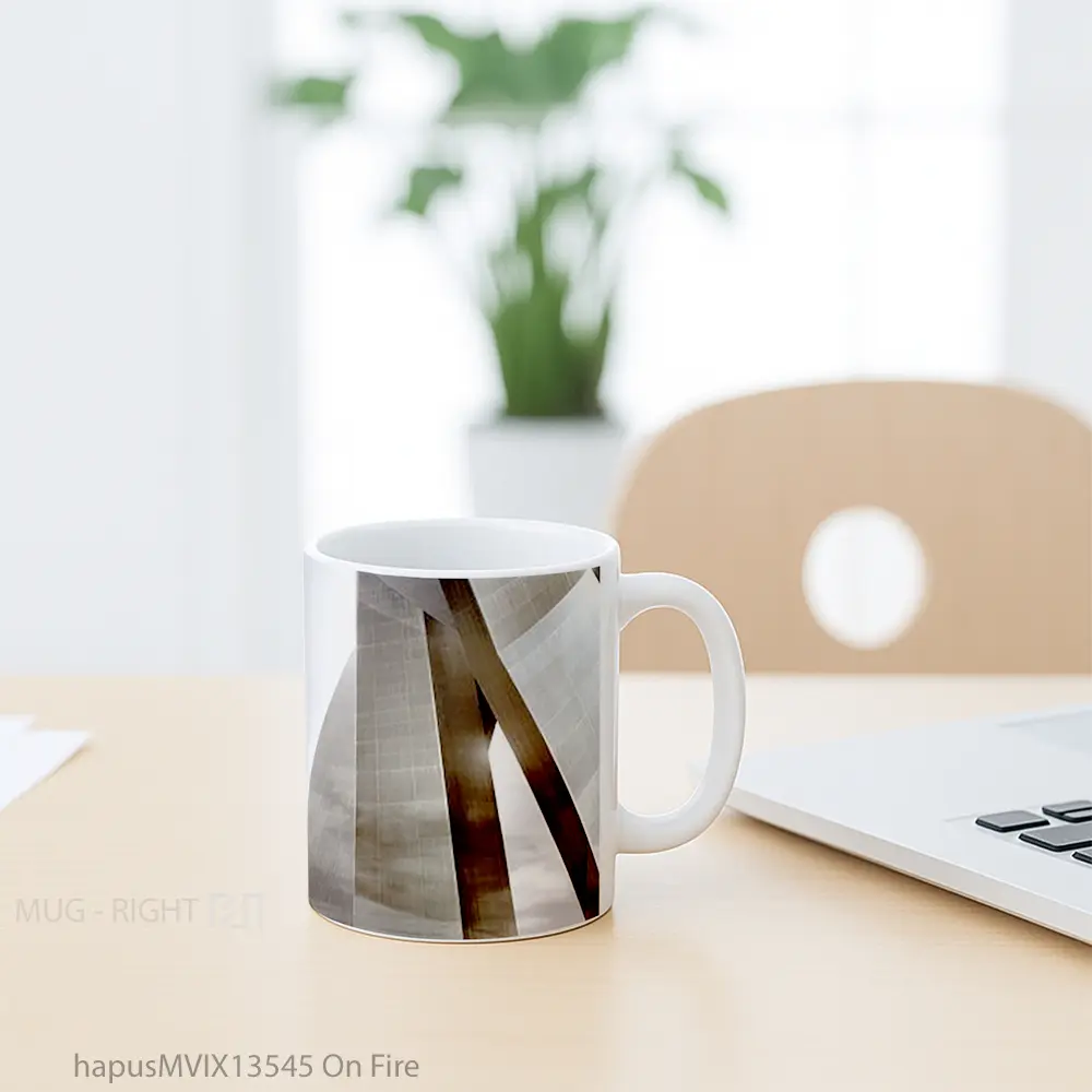 Mug On Fire Gelas Keramik Unik - All-side / Desain