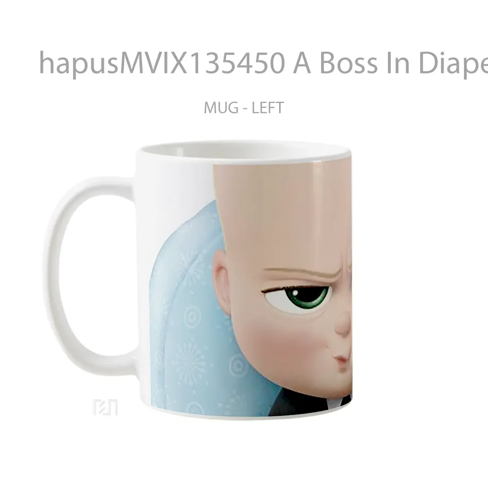 Mug A Boss In Diapers V1 Gelas Keramik Unik - All-side / Desain