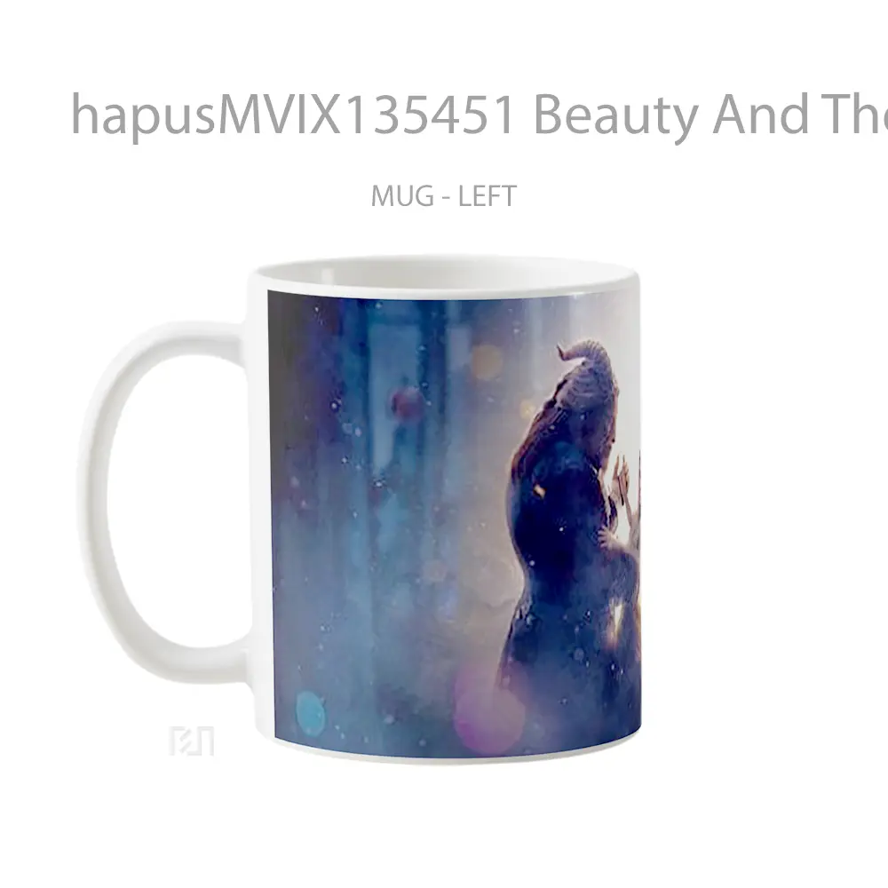 Mug Beauty And The Beast V1 Gelas Keramik Unik - All-side / Desain