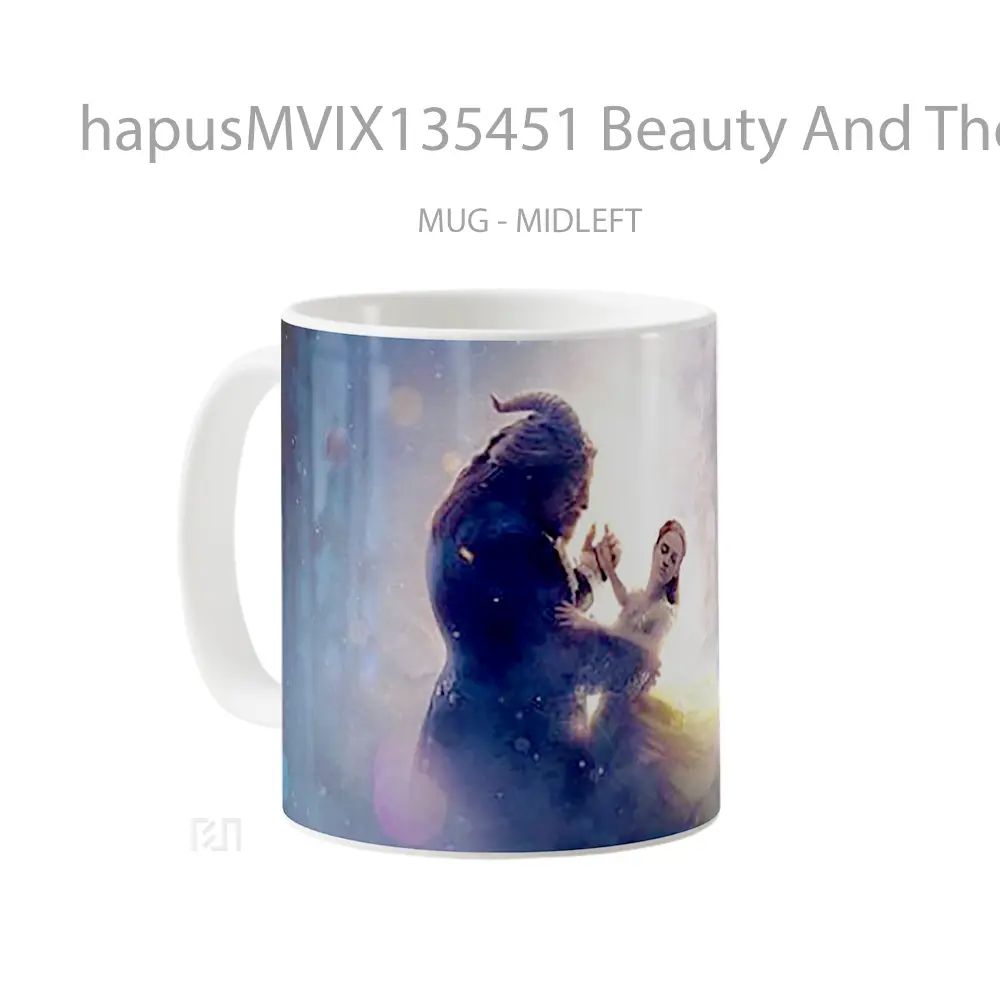 Mug Beauty And The Beast V1 Gelas Keramik Unik - All-side / Desain