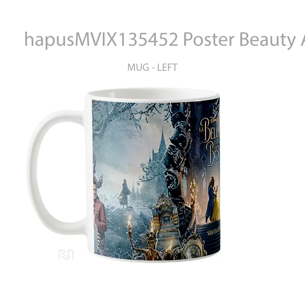 Mug Poster Beauty And The Beast Gelas Keramik Unik - All-side / Desain