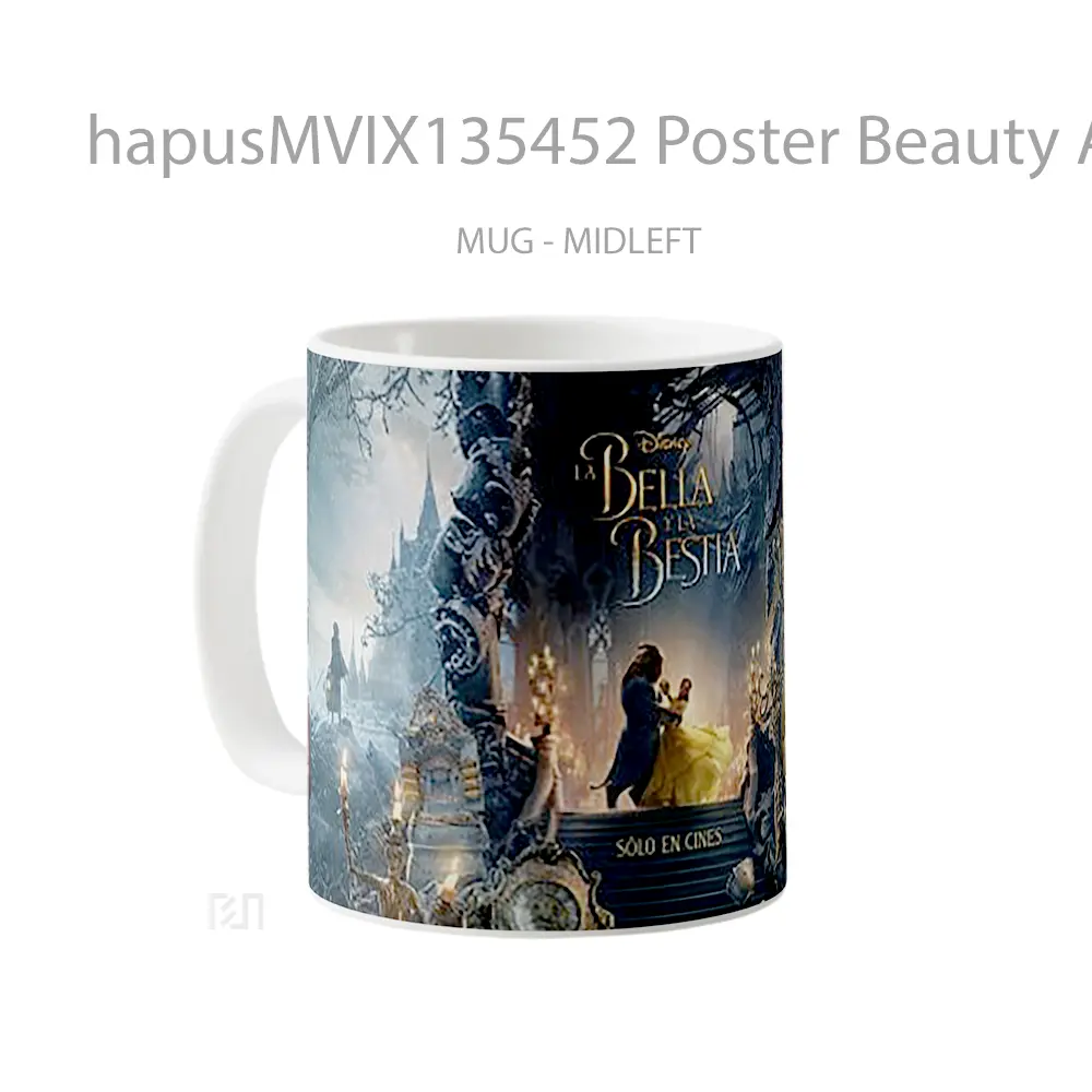 Mug Poster Beauty And The Beast Gelas Keramik Unik - All-side / Desain
