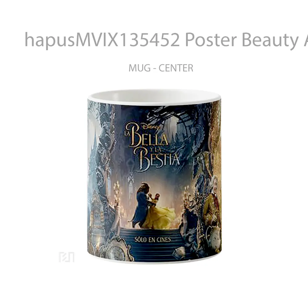 Mug Poster Beauty And The Beast Gelas Keramik Unik