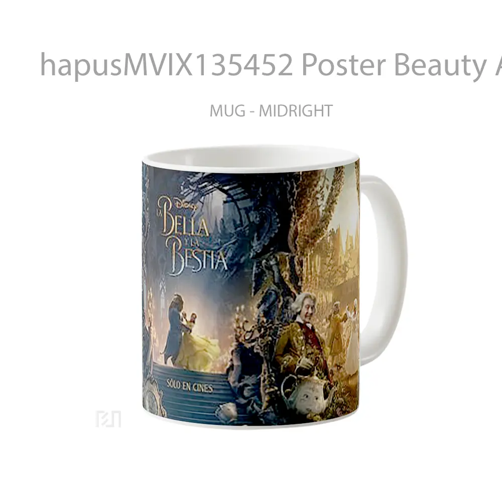 Mug Poster Beauty And The Beast Gelas Keramik Unik - All-side / Desain