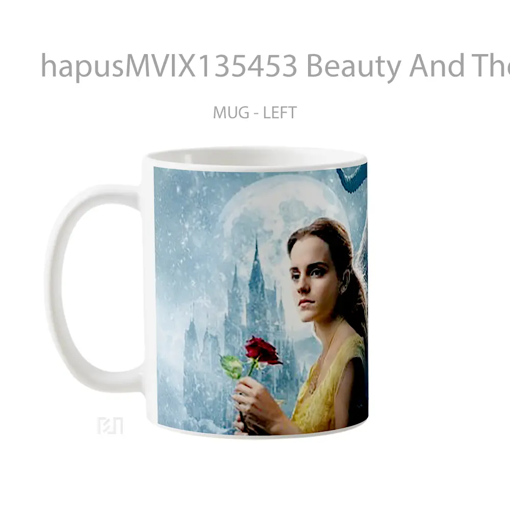 Mug Beauty And The Beast V2 Gelas Keramik Unik - All-side / Desain
