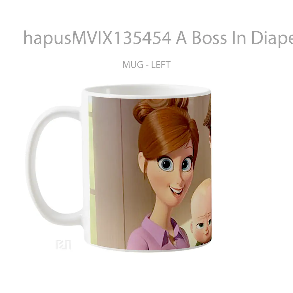 Mug A Boss In Diapers V2 Gelas Keramik Unik - All-side / Desain