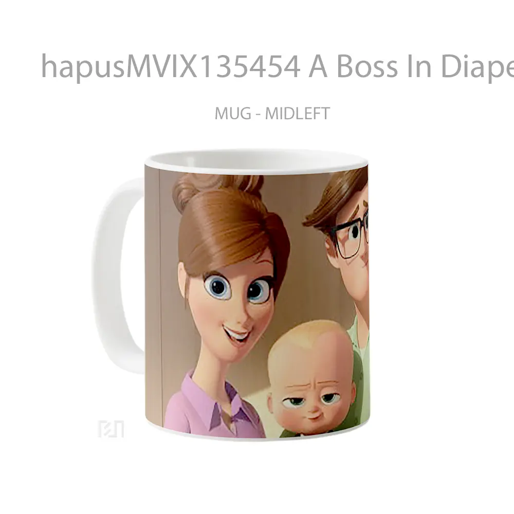 Mug A Boss In Diapers V2 Gelas Keramik Unik - All-side / Desain