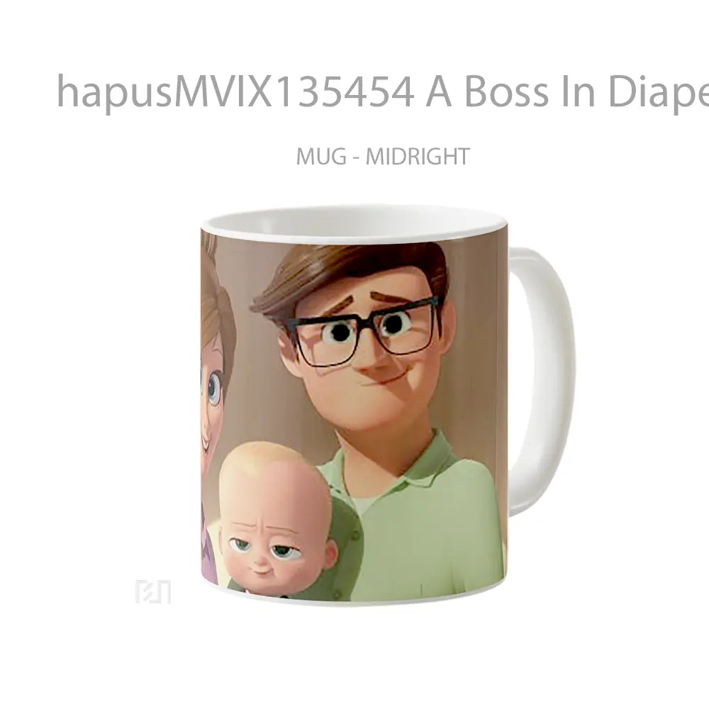 Mug A Boss In Diapers V2 Gelas Keramik Unik - All-side / Desain