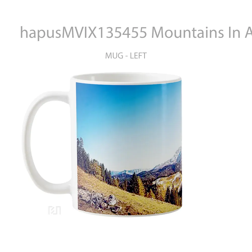 Mug Mountains In Autumn Gelas Pemandangan Alam - All-side / Desain