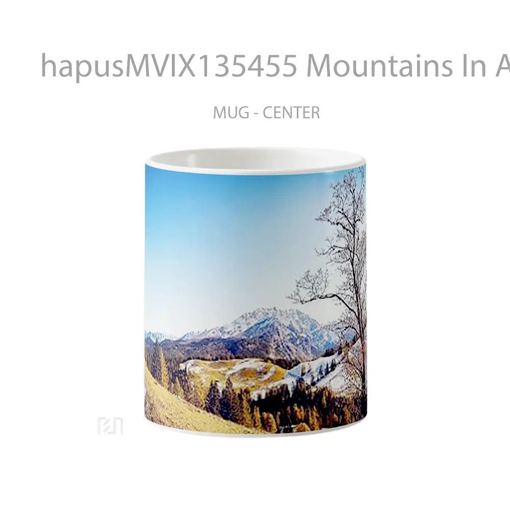 Mug Mountains In Autumn Gelas Pemandangan Alam
