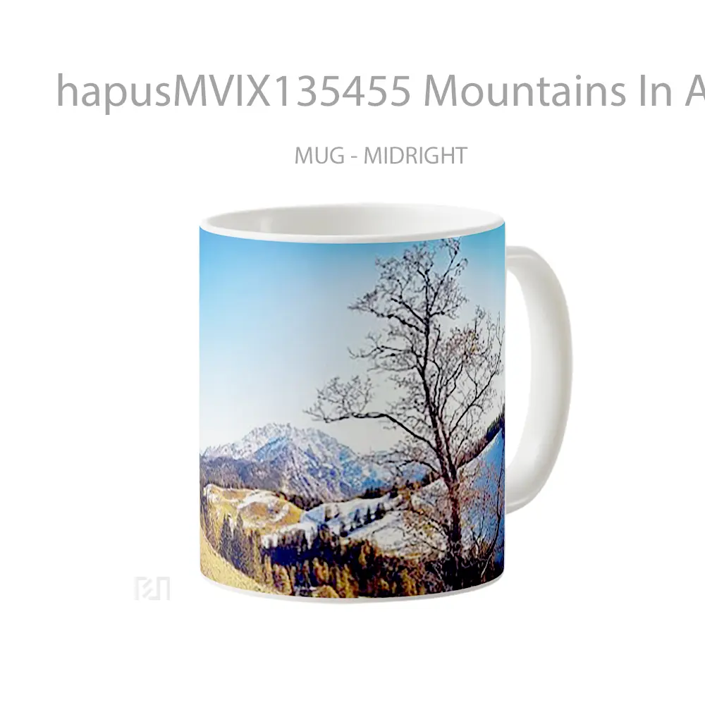 Mug Mountains In Autumn Gelas Pemandangan Alam - All-side / Desain