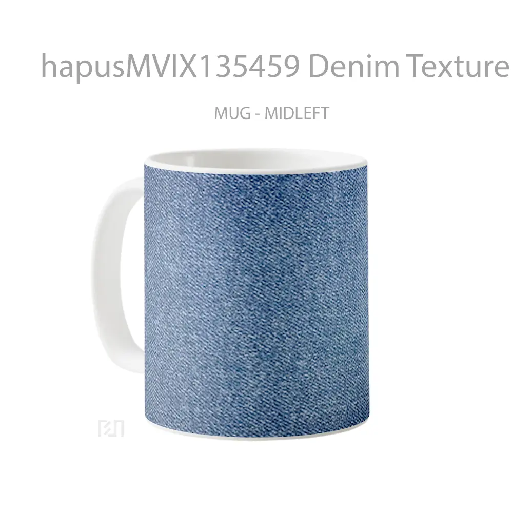 Mug Denim Texture V1 Gelas Keramik Unik - All-side / Desain