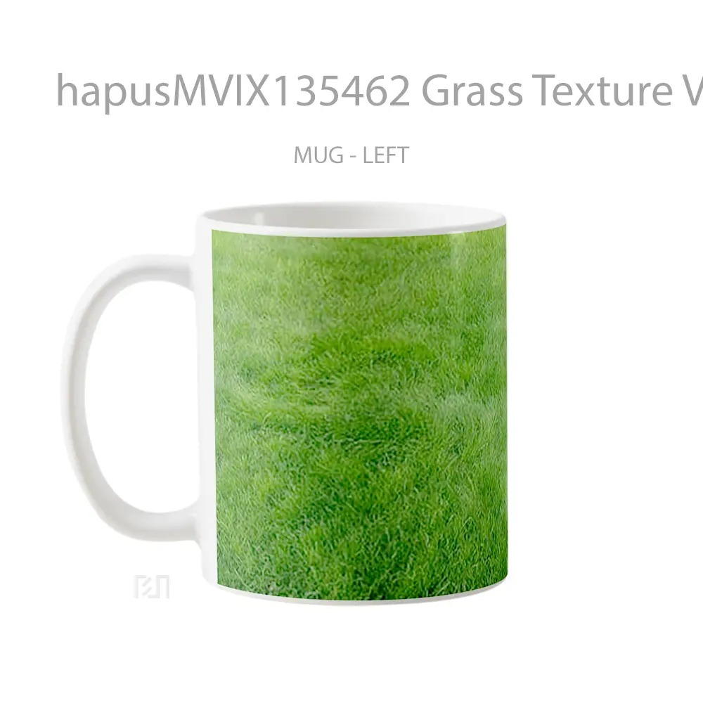 Mug Grass Texture V1 Gelas Keramik Unik - All-side / Desain