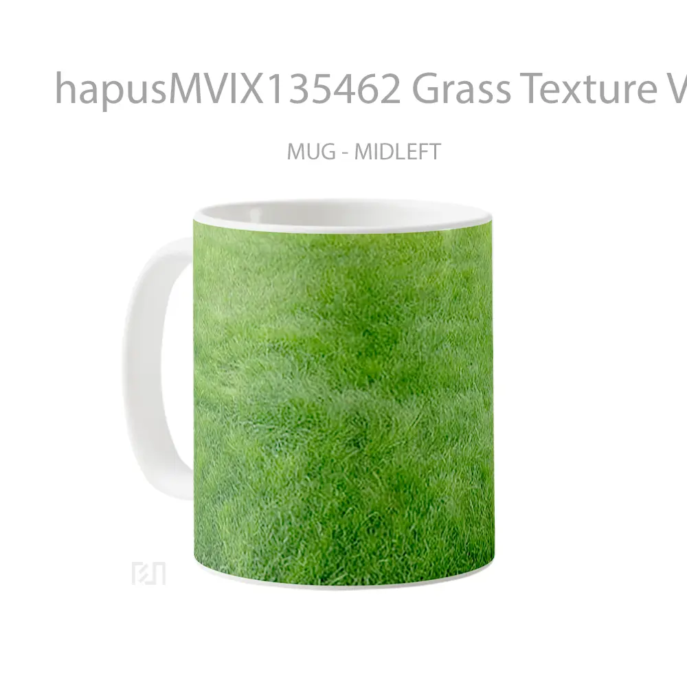 Mug Grass Texture V1 Gelas Keramik Unik - All-side / Desain