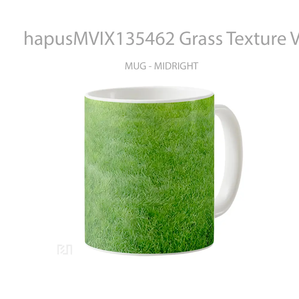 Mug Grass Texture V1 Gelas Keramik Unik - All-side / Desain