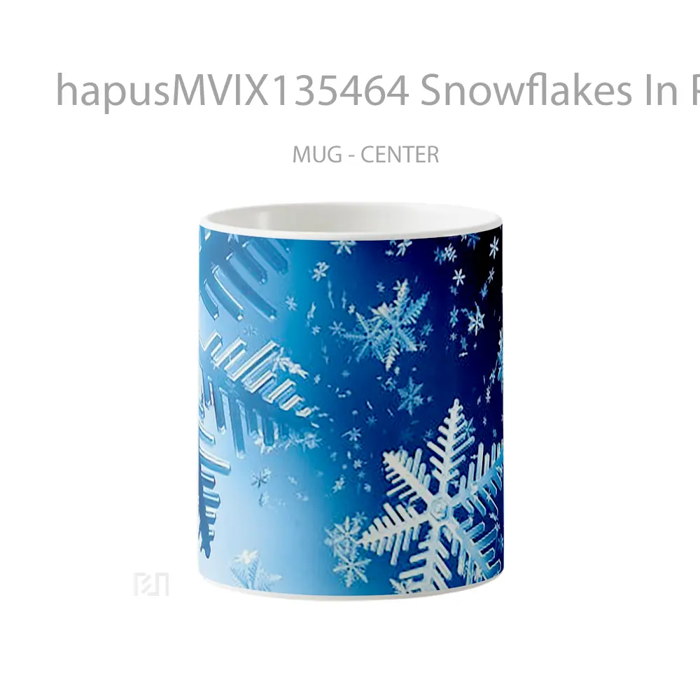 Mug Snowflakes In Perspective Gelas Keramik Unik