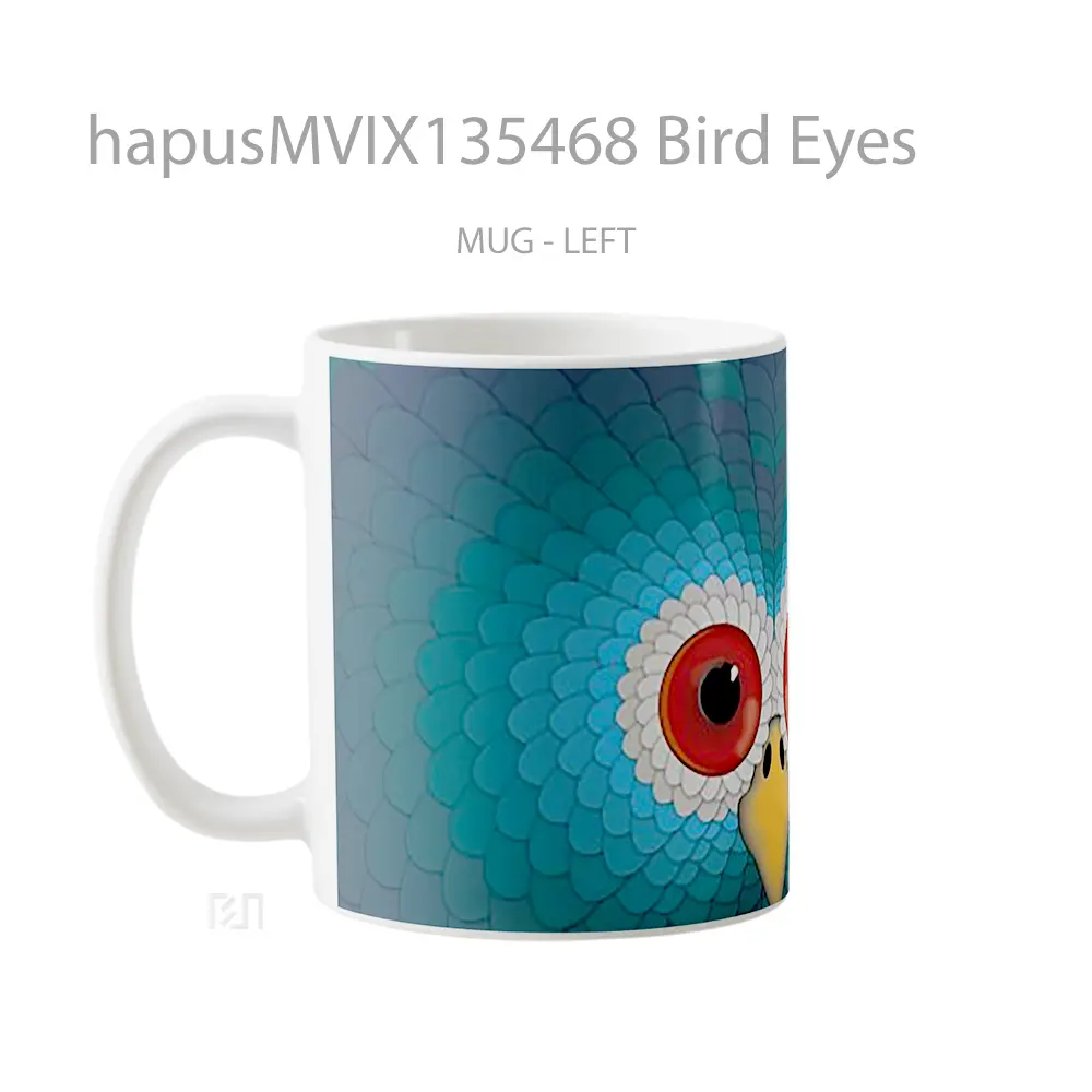 Mug Bird Eyes Gelas Hewan Lucu - All-side / Desain