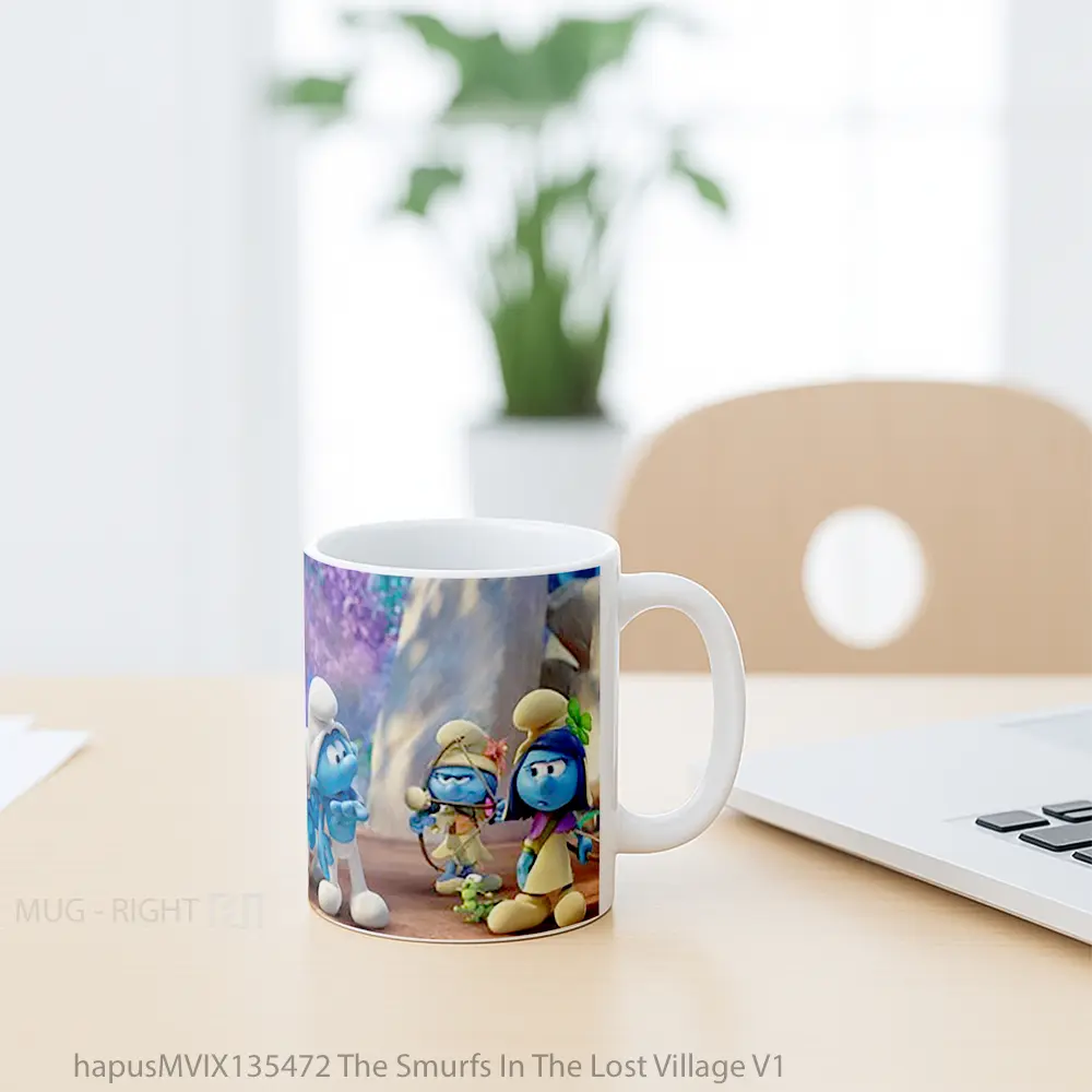Mug The Smurfs In The Lost Village V1 Gelas Keramik Unik - All-side / Desain