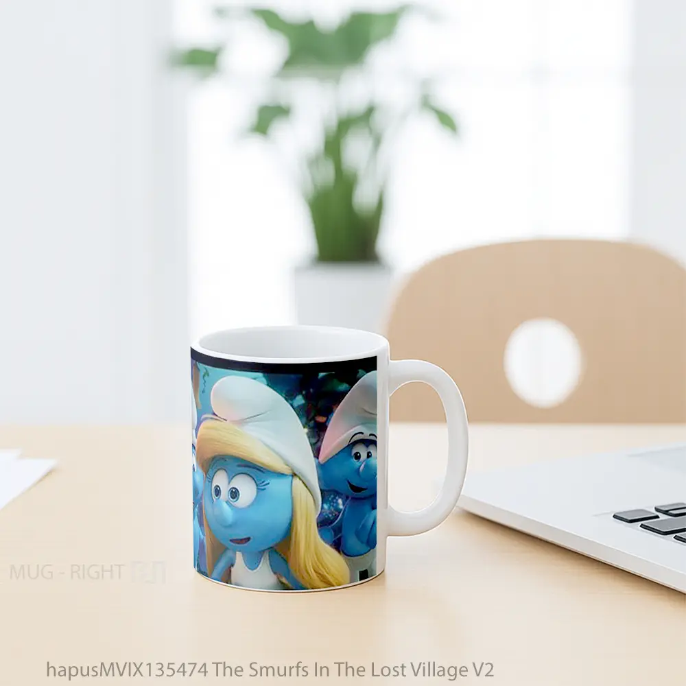 Mug The Smurfs In The Lost Village V2 Gelas Keramik Unik - All-side / Desain