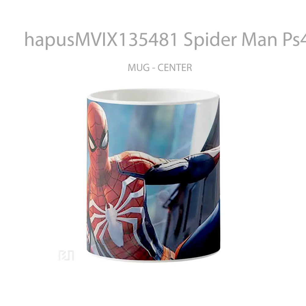 Mug Spider Man Ps4 Spiderman With Hand Held Gelas Superhero
