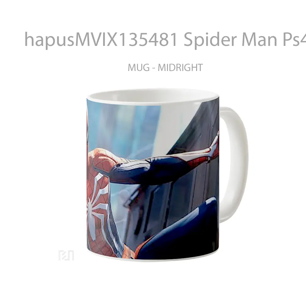 Mug Spider Man Ps4 Spiderman With Hand Held Gelas Superhero - All-side / Desain