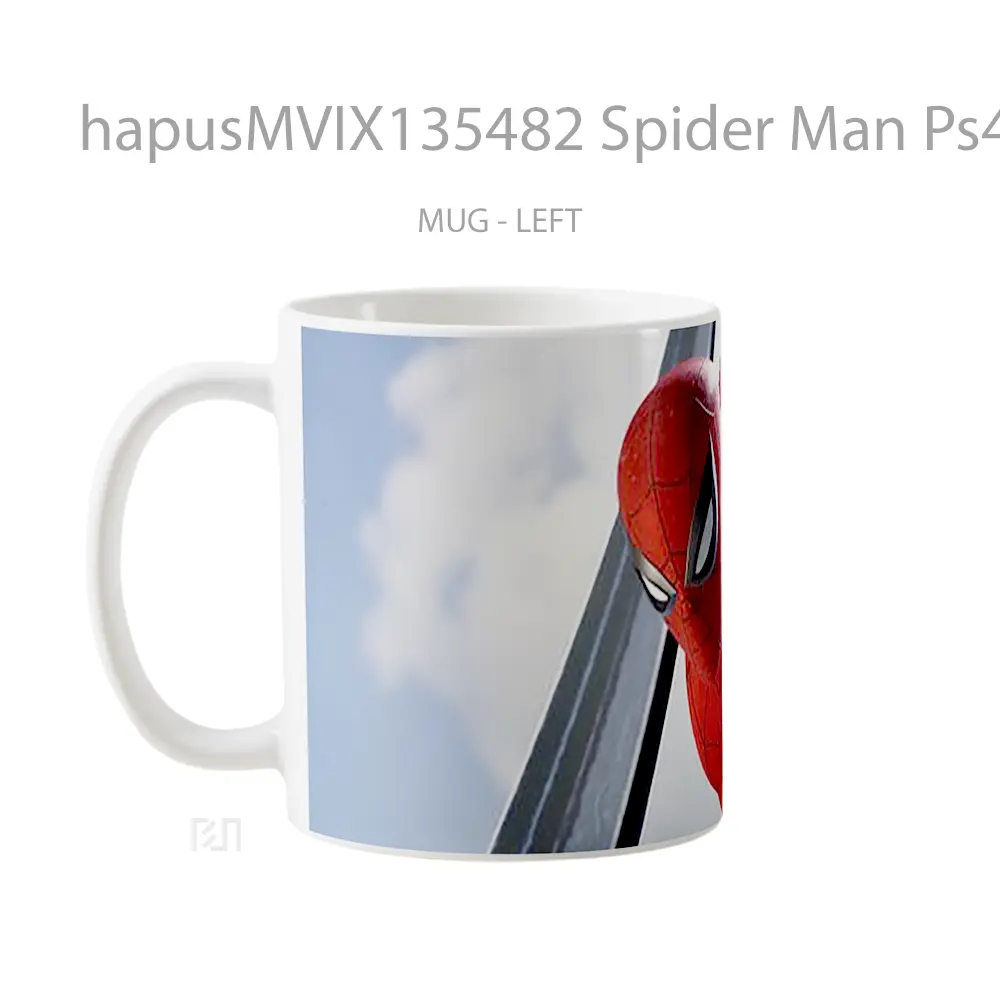 Mug Spider Man Ps4 Watching Gelas Superhero - All-side / Desain