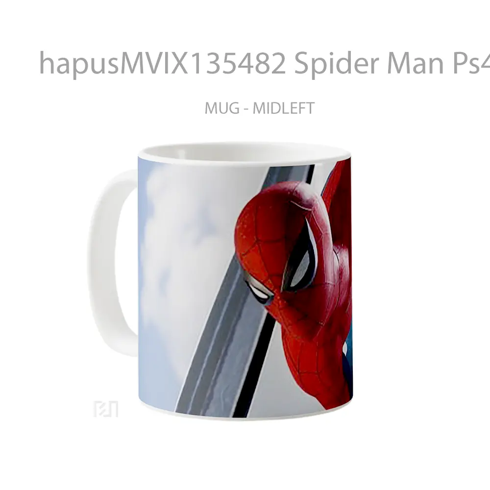 Mug Spider Man Ps4 Watching Gelas Superhero - All-side / Desain