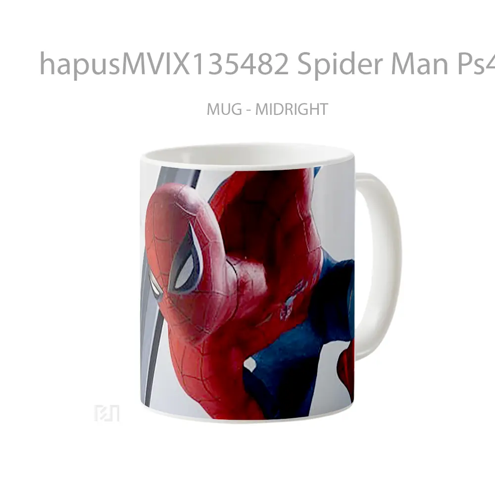 Mug Spider Man Ps4 Watching Gelas Superhero - All-side / Desain