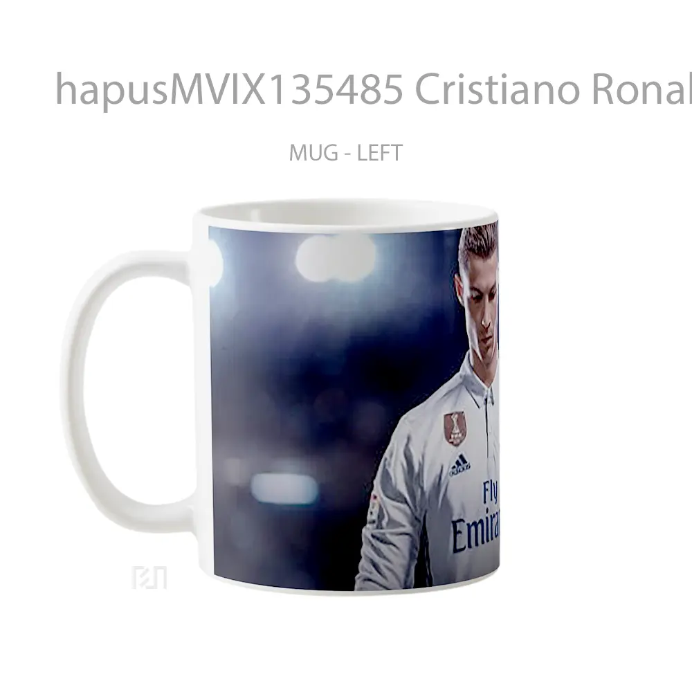 Mug Cristiano Ronaldo Cr7 Real Madrid Cover Game Fifa 2018 Cangkir Gamer - All-side / Desain