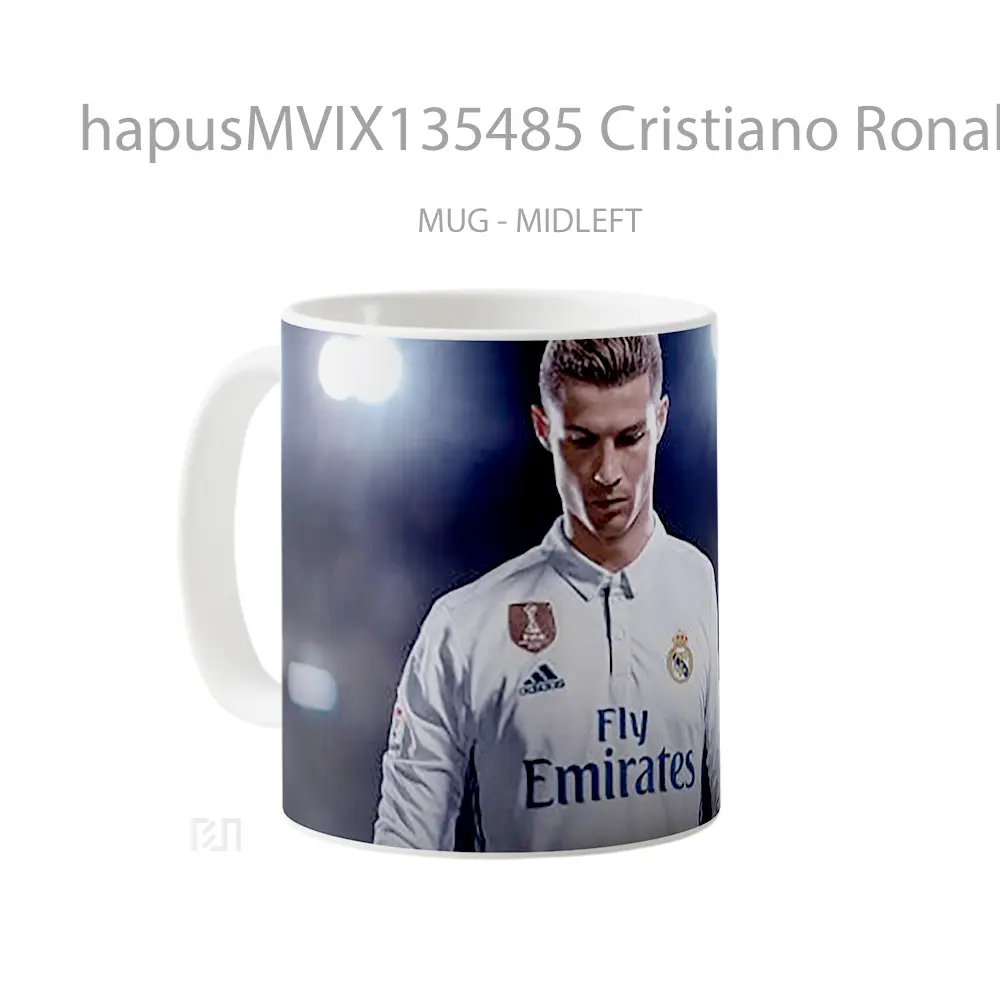 Mug Cristiano Ronaldo Cr7 Real Madrid Cover Game Fifa 2018 Cangkir Gamer - All-side / Desain