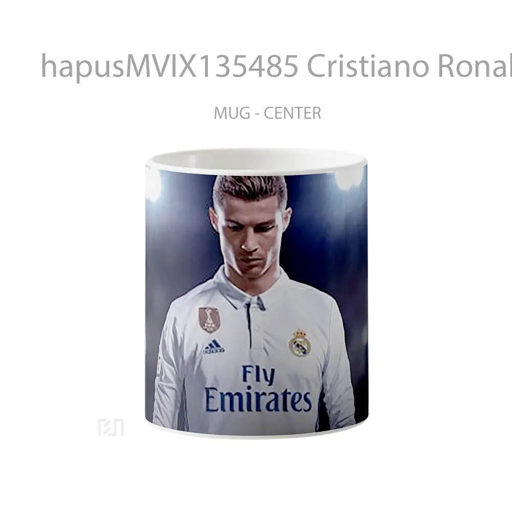 Mug Cristiano Ronaldo Cr7 Real Madrid Cover Game Fifa 2018 Cangkir Gamer