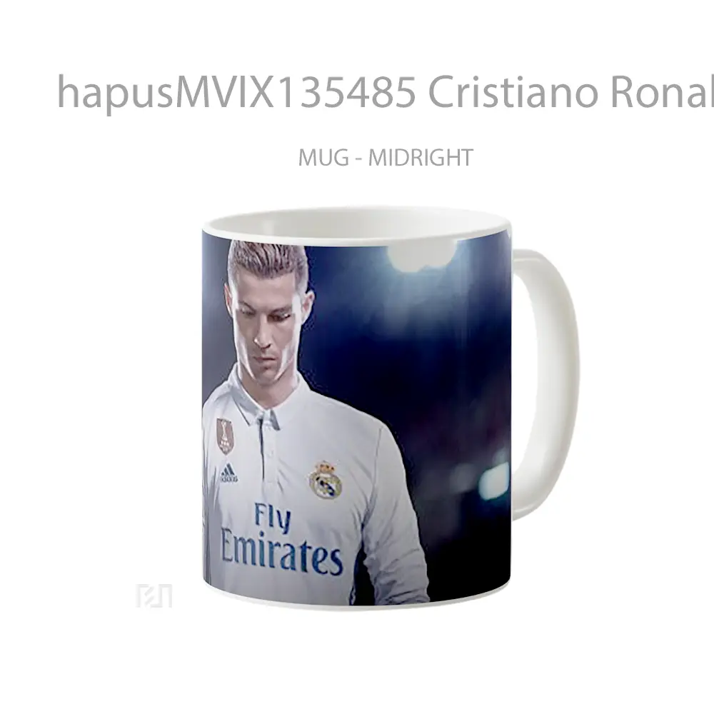 Mug Cristiano Ronaldo Cr7 Real Madrid Cover Game Fifa 2018 Cangkir Gamer - All-side / Desain