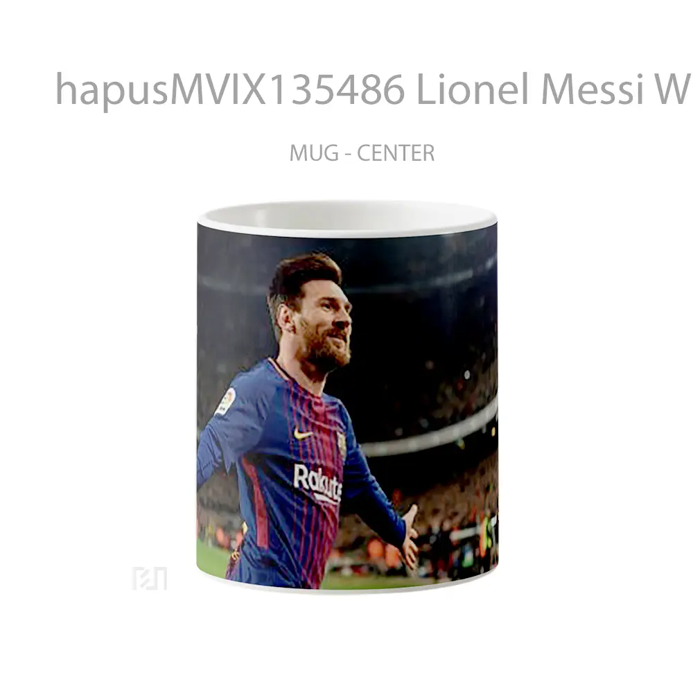 Mug Lionel Messi With Barcelona Gelas Keramik Unik