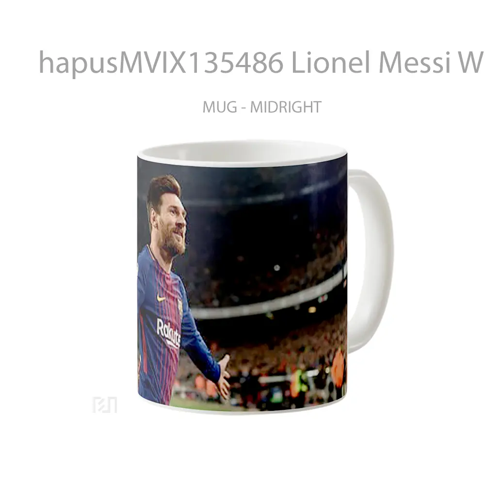Mug Lionel Messi With Barcelona Gelas Keramik Unik - All-side / Desain