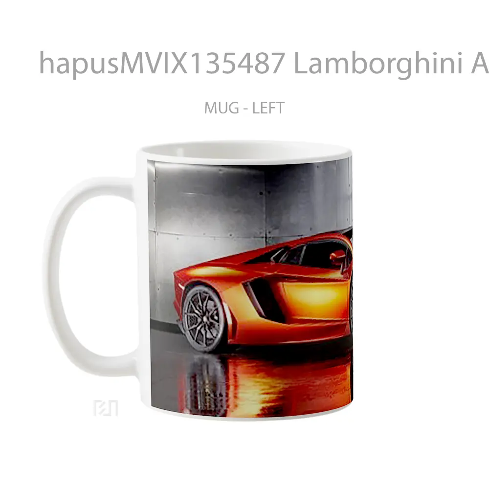 Mug Lamborghini Aventador V2 Cangkir Mobil - All-side / Desain