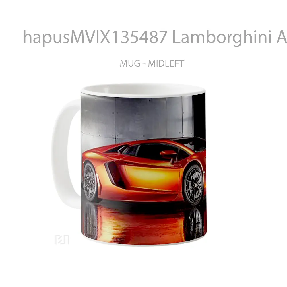 Mug Lamborghini Aventador V2 Cangkir Mobil - All-side / Desain