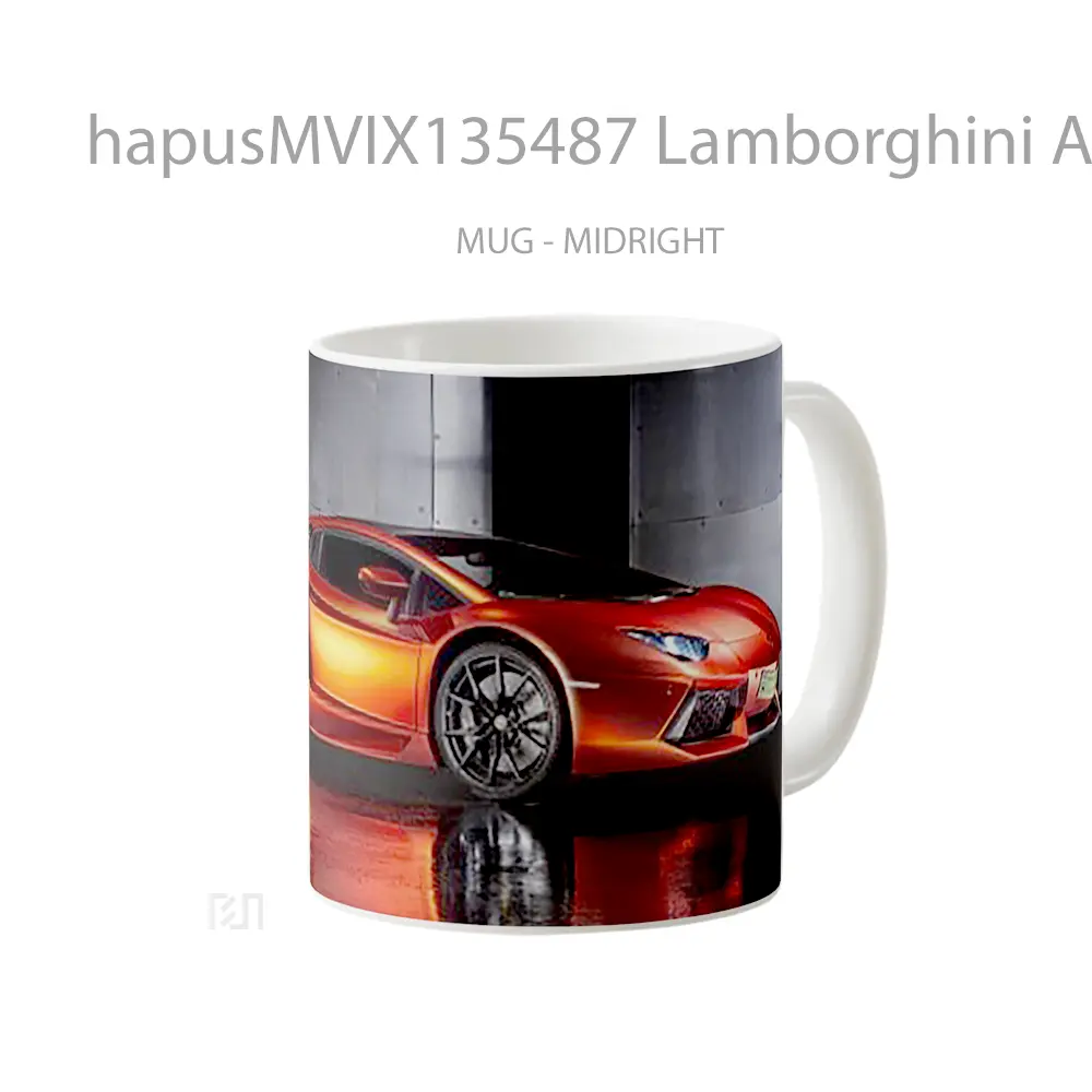Mug Lamborghini Aventador V2 Cangkir Mobil - All-side / Desain
