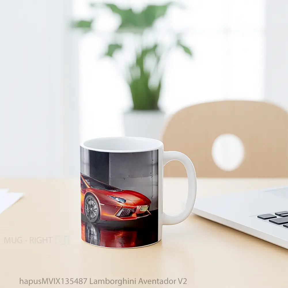 Mug Lamborghini Aventador V2 Cangkir Mobil - All-side / Desain