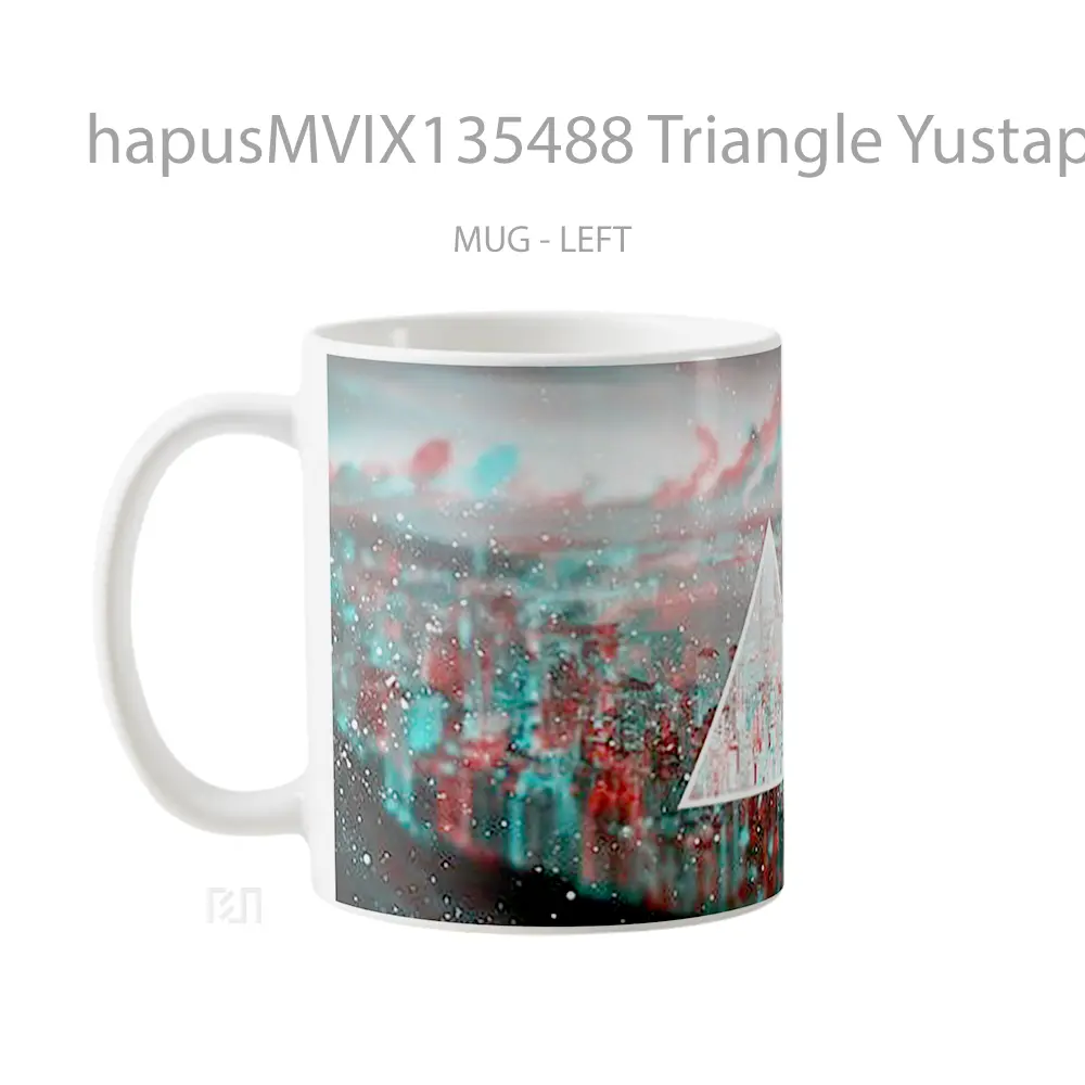 Mug Triangle Yustapuesto In Some Buildings Gelas Keramik Unik - All-side / Desain
