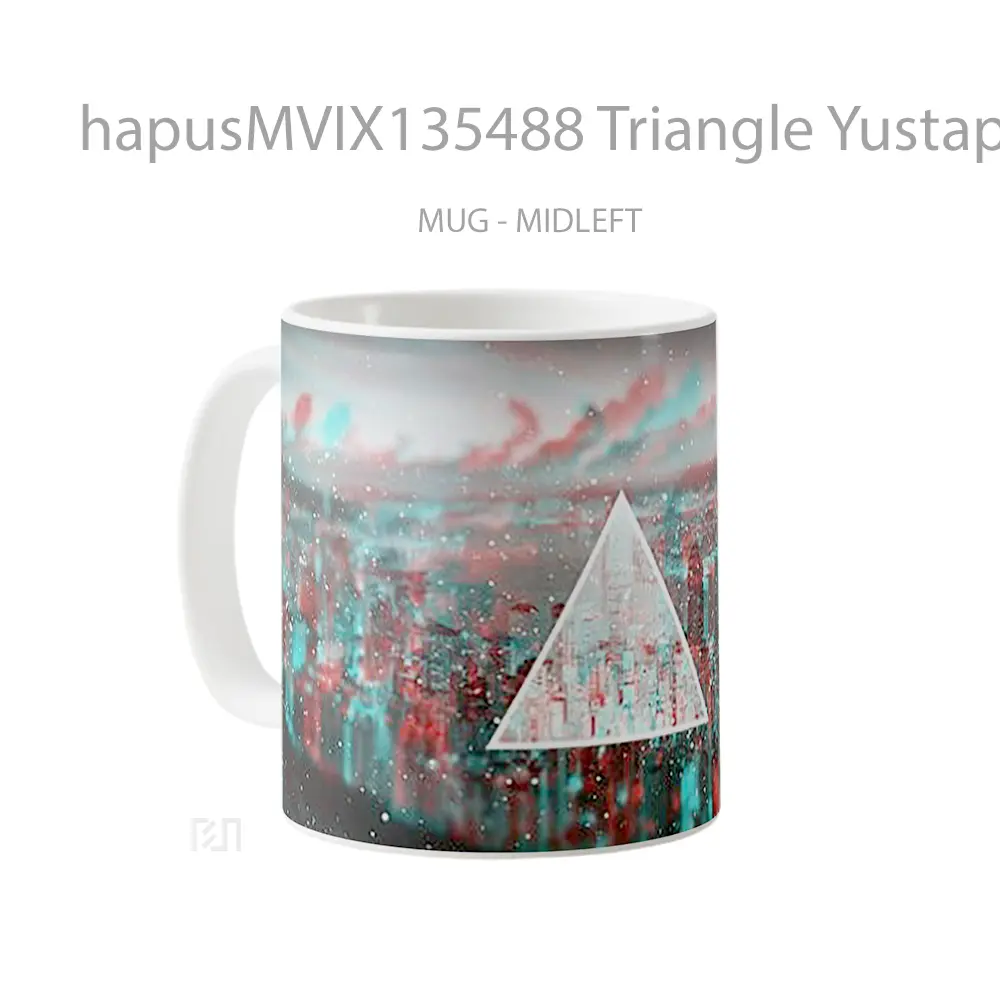 Mug Triangle Yustapuesto In Some Buildings Gelas Keramik Unik - All-side / Desain