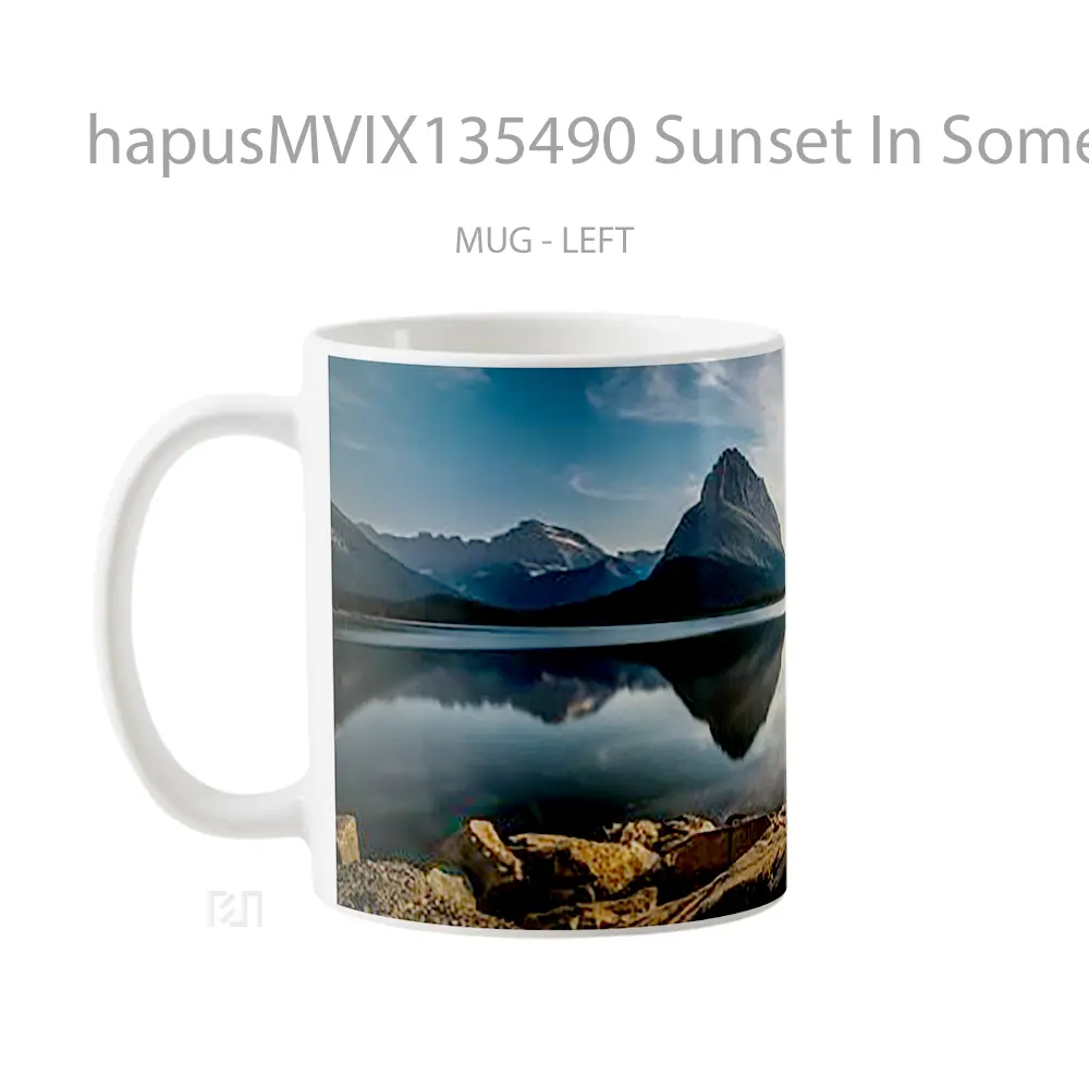 Mug Sunset In Some Mountains Gelas Pemandangan Alam - All-side / Desain