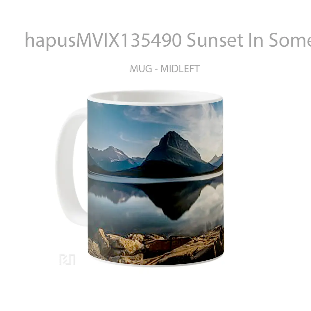 Mug Sunset In Some Mountains Gelas Pemandangan Alam - All-side / Desain