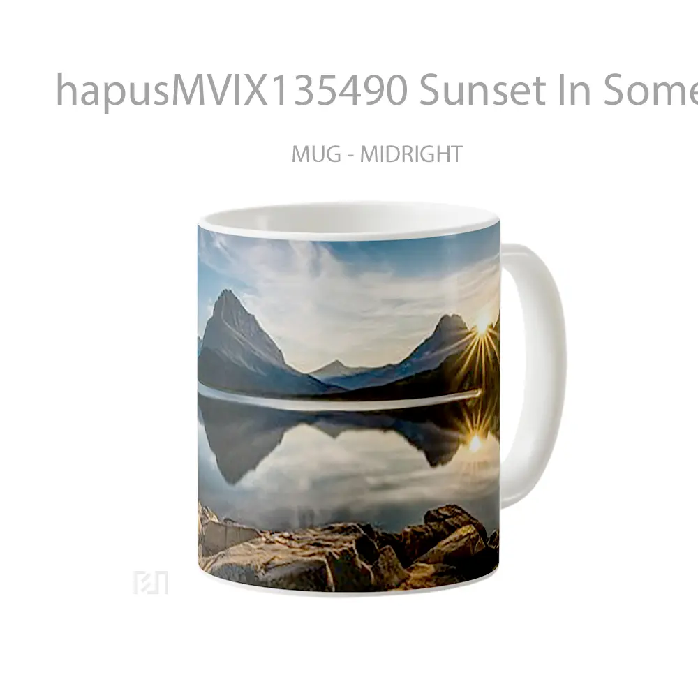 Mug Sunset In Some Mountains Gelas Pemandangan Alam - All-side / Desain