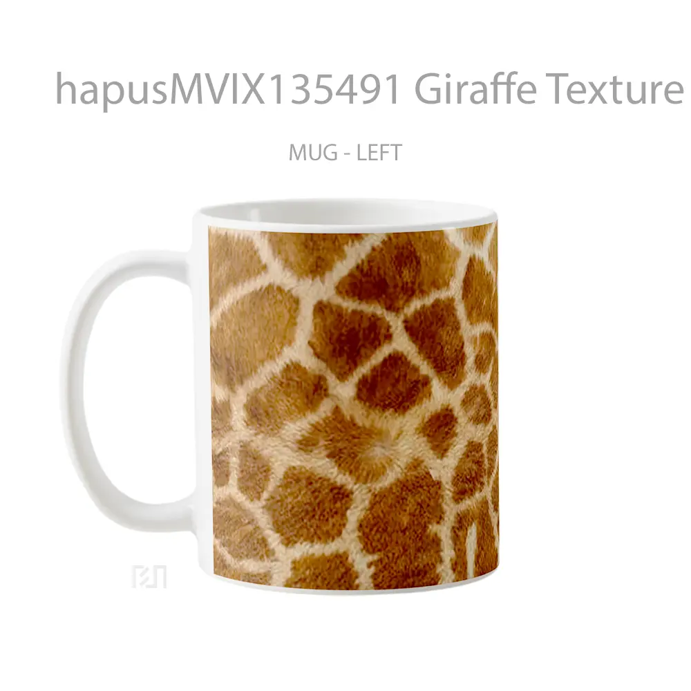 Mug Giraffe Texture Gelas Keramik Unik - All-side / Desain