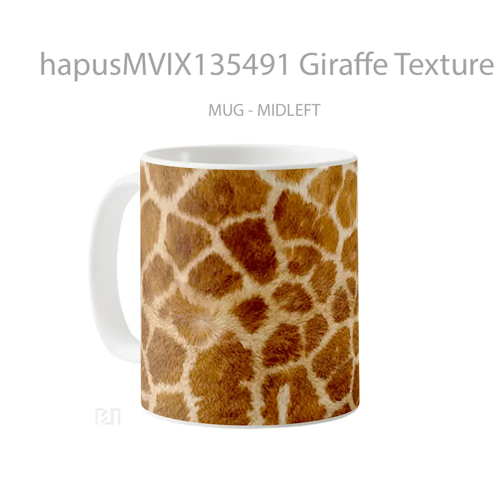 Mug Giraffe Texture Gelas Keramik Unik - All-side / Desain