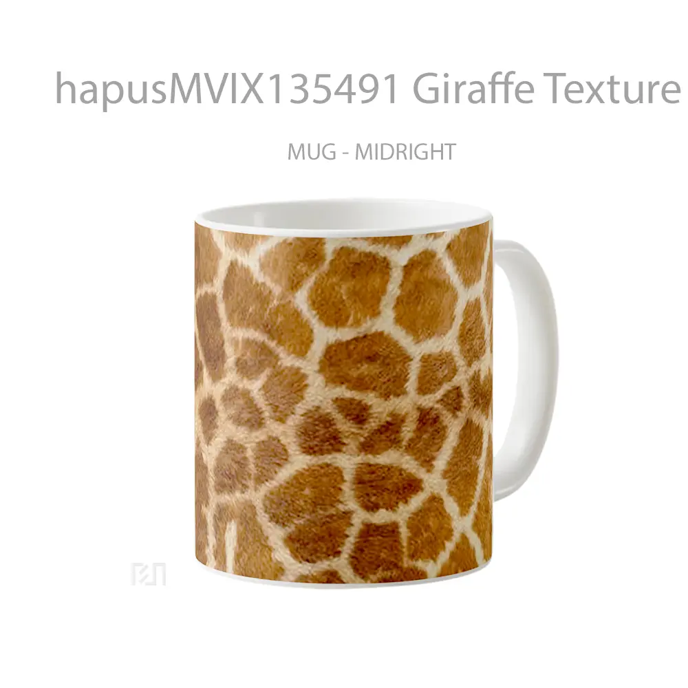 Mug Giraffe Texture Gelas Keramik Unik - All-side / Desain